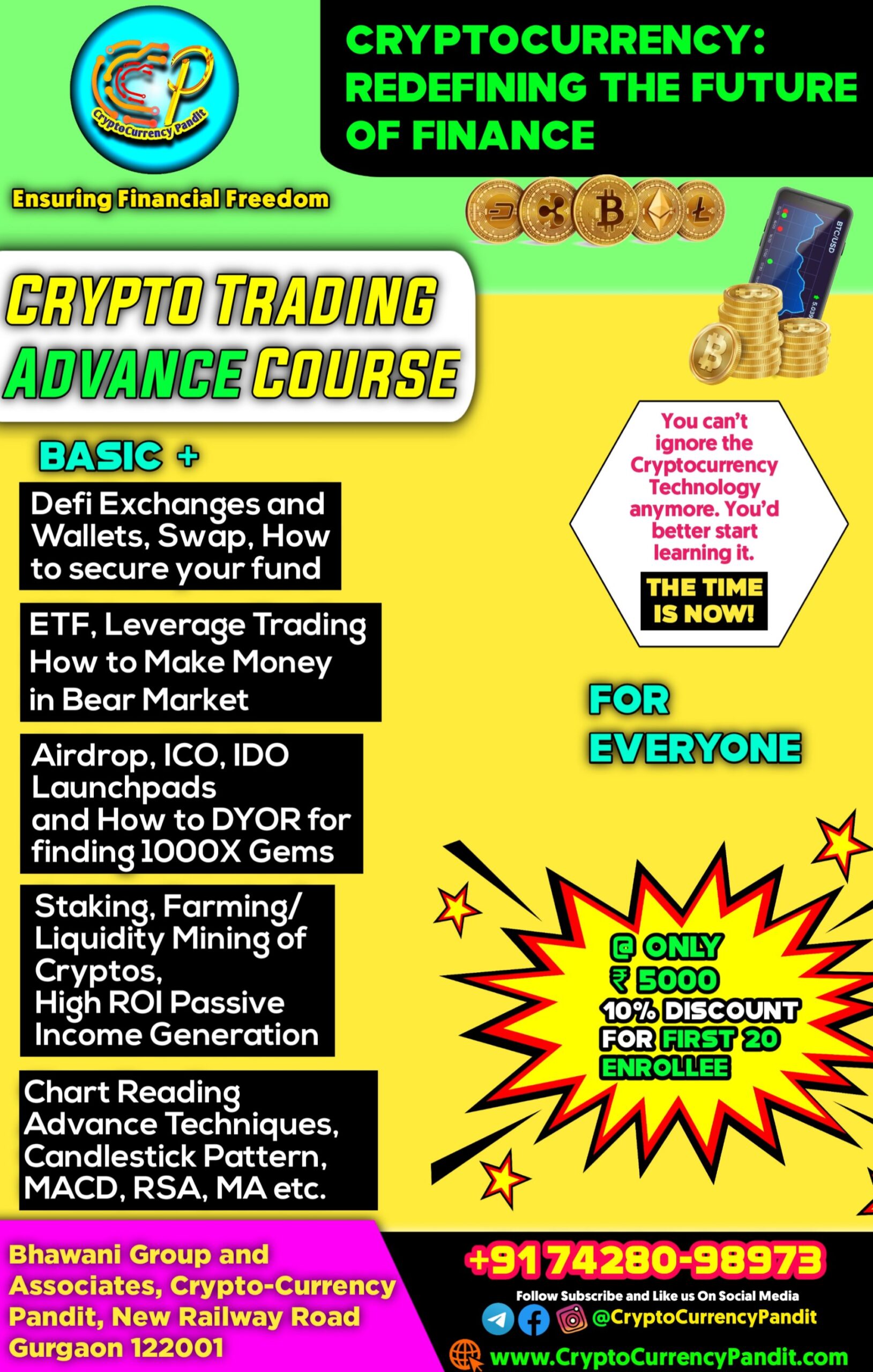 Crypto Advance Masters Face to face course in Gurugram Haryana India in Hindi
